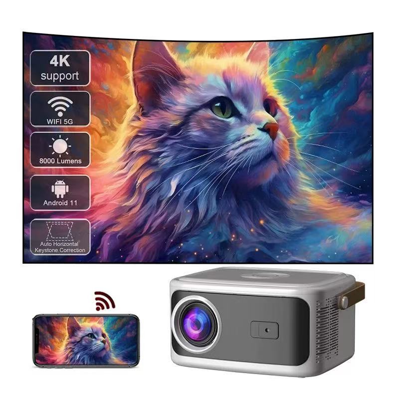 2025 Cross-border Foreign Trade Hot-selling  Smart Android Projector Ultra Hig